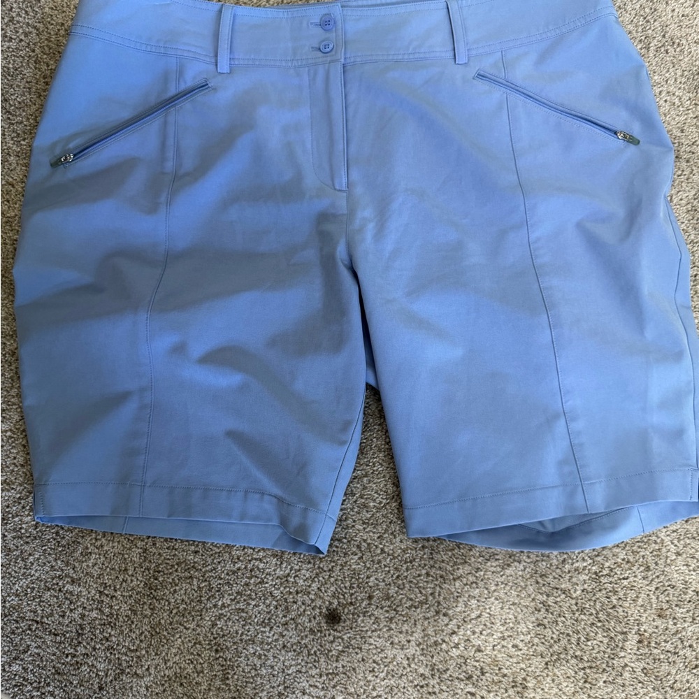 Antigua golf  Blue Athletic Shorts with Flat Front Design